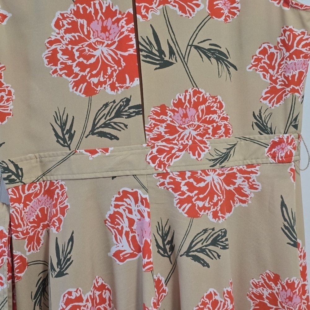 Banana Republic Button Up Floral Sleeveless Dress With Belt - Picture 9 of 11